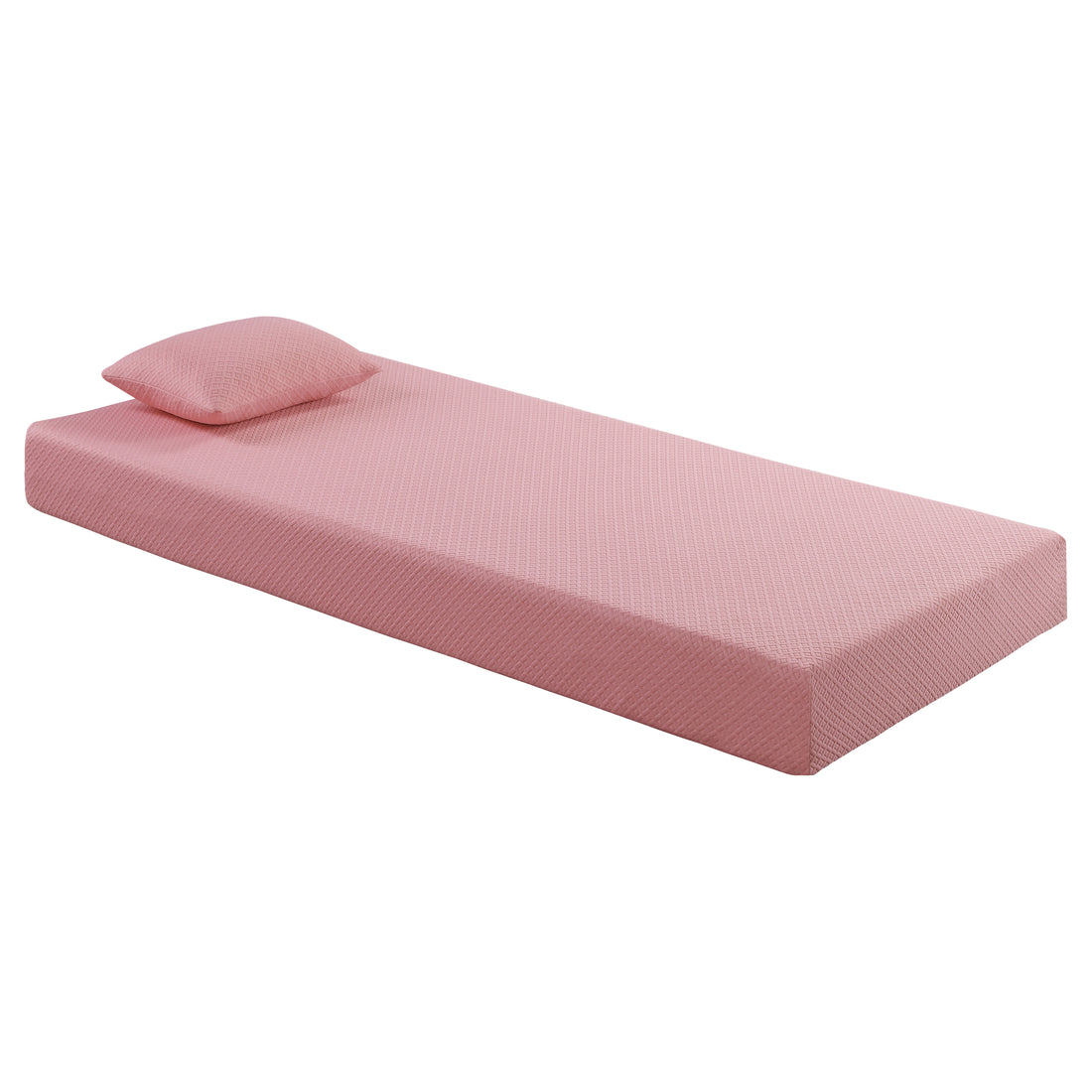 7Inch Twin Mattress And Pillow Setfabric Gel Infused Memory Foam Mattress, Pink, Mattress In A Box Pink Bedroom Foam Twin