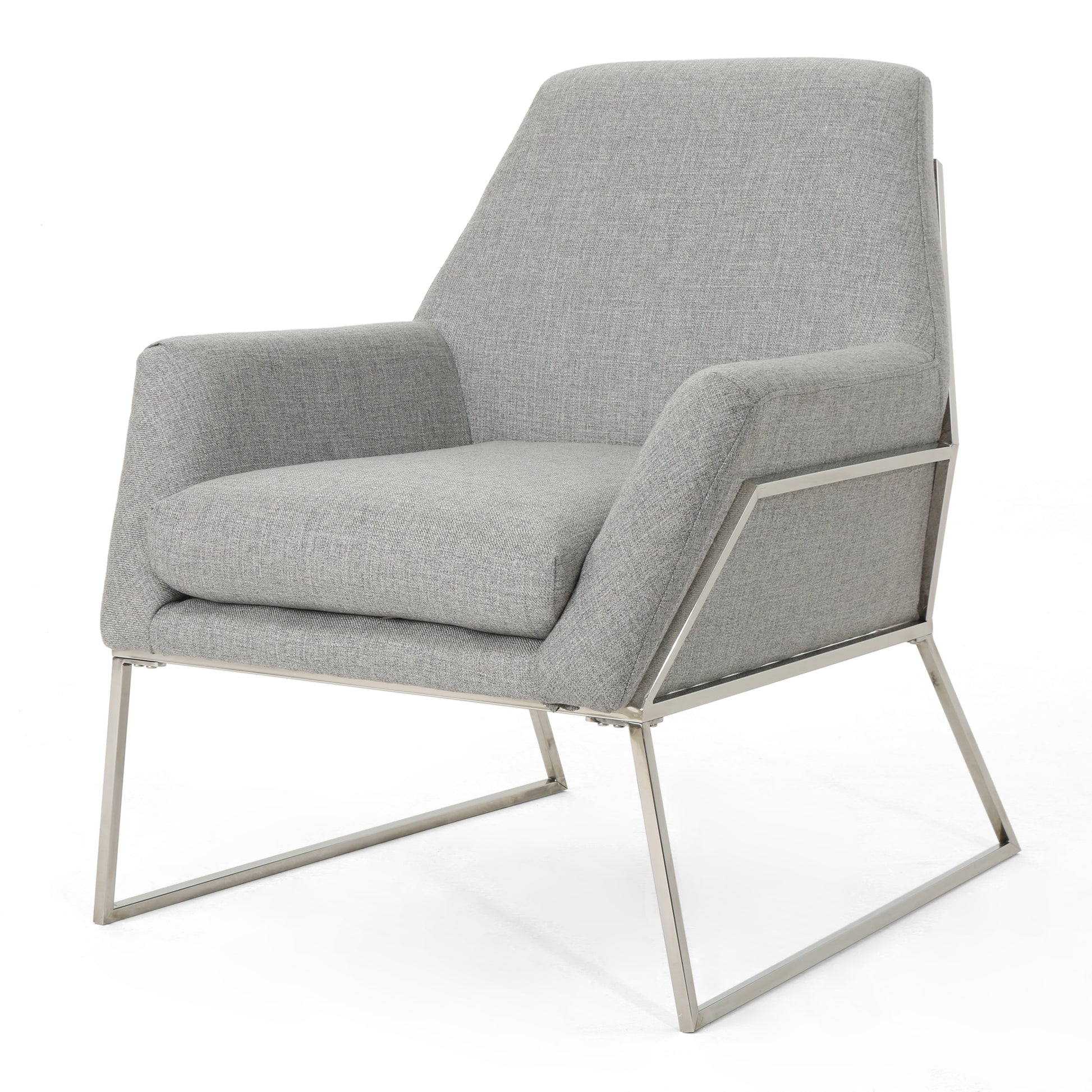 Modern Chair Grey Fabric