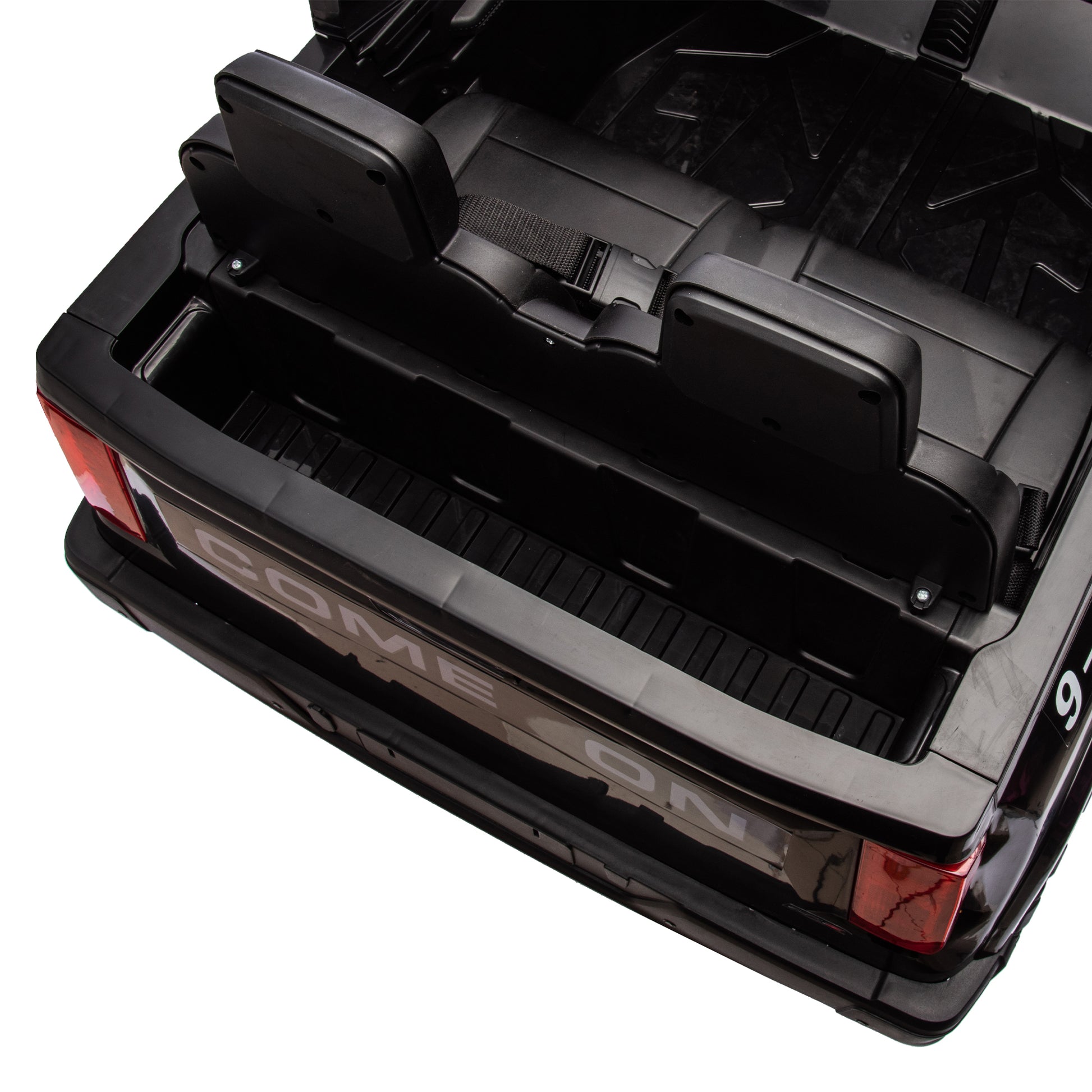 24V Two Seater Kids Ride On Electric Pickup,Kids Ride On Toy W Parents Remote Control,4Wd 800W Motors,Two Safety Belts,High Gate Safety Design,Top Warning Light, Speed 2.49 3.73Mph For Kids Aged 3 . Black 50 99 Lbs Polypropylene