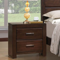 Walnut 2 Drawer Nightstand Walnut 2 Drawers Bedroom Drawer Storage Retro Rubberwood Drawers Walnut Wood