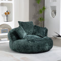 Coolmore Lazy Sofa Durable Comfort Lounger High Back Bean Bag Chair Couch With Three Pillows For Adults And Kids, Indoor & Outdoor, Single Gaming Sofa Chair For Bedroom,Office Emerald Chenille Emerald Foam Chenille 1 Seat
