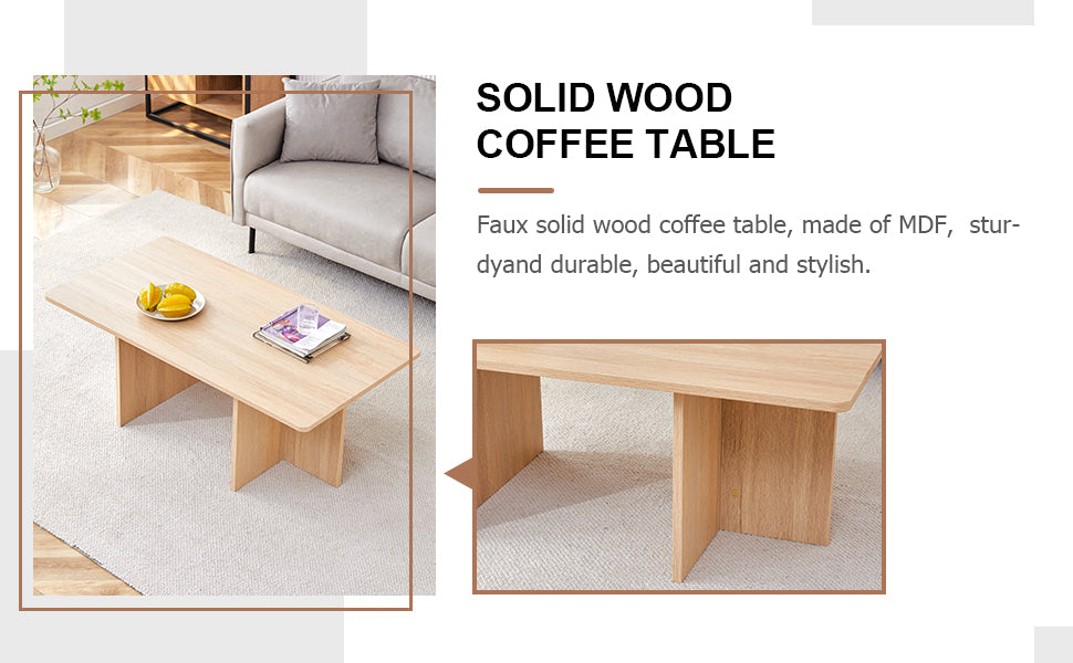 A Modern And Practical Wood Colored Coffee Table. The Coffee Table Is Made Of Medium Density Fiberboard Material And Is Suitable For Living Rooms, Bedrooms, And Study Rooms. Ct 2O Wood Mdf