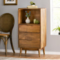 Chest Of 3 Drawer Light Oak Wood