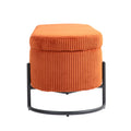 Coolmore Storage Ottoman,Bedroom End Bench,Upholstered Fabric Storage Ottoman With Safety Hinge, Entryway Padded Footstool, Ottoman Bench For Living Room & Bedroom Orange Orange Foam Velvet