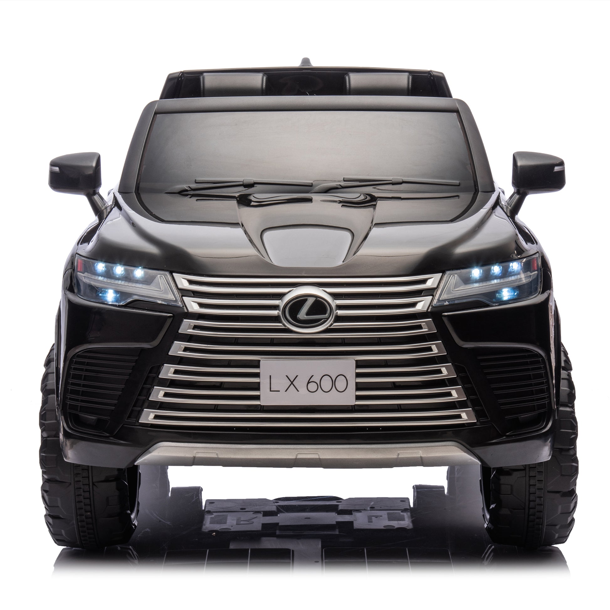 Licensed Lexus Lx600 24V Two Seater Kids Ride On Car W Parents Control,Seat Width 20 Inches,2Wd,Four Wheel Suspension,Bluetooth,Mp3,Music,Adjustable Volume,Power Display,Speeds 1.86 3.11Mph For Kids. Black Polypropylene