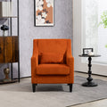 Coolmore Modern Accent Chair,Upholstered Armchair With Scooped Arms For Bedroom,Apartment,Studio,Office,Waiting Room Orange Corduroy Orange Primary Living Space Foam Corduroy