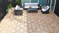 10 Pcs Interlocking Deck Tiles Striped Pattern, 12