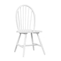 White Finish Side Chairs Set Of 2, Farmhouse Style Wooden Furniture Casual Dining Kitchen Traditional Windsor Back Chair White Dining Room Casual,Farmhouse Wingback Chair Wood