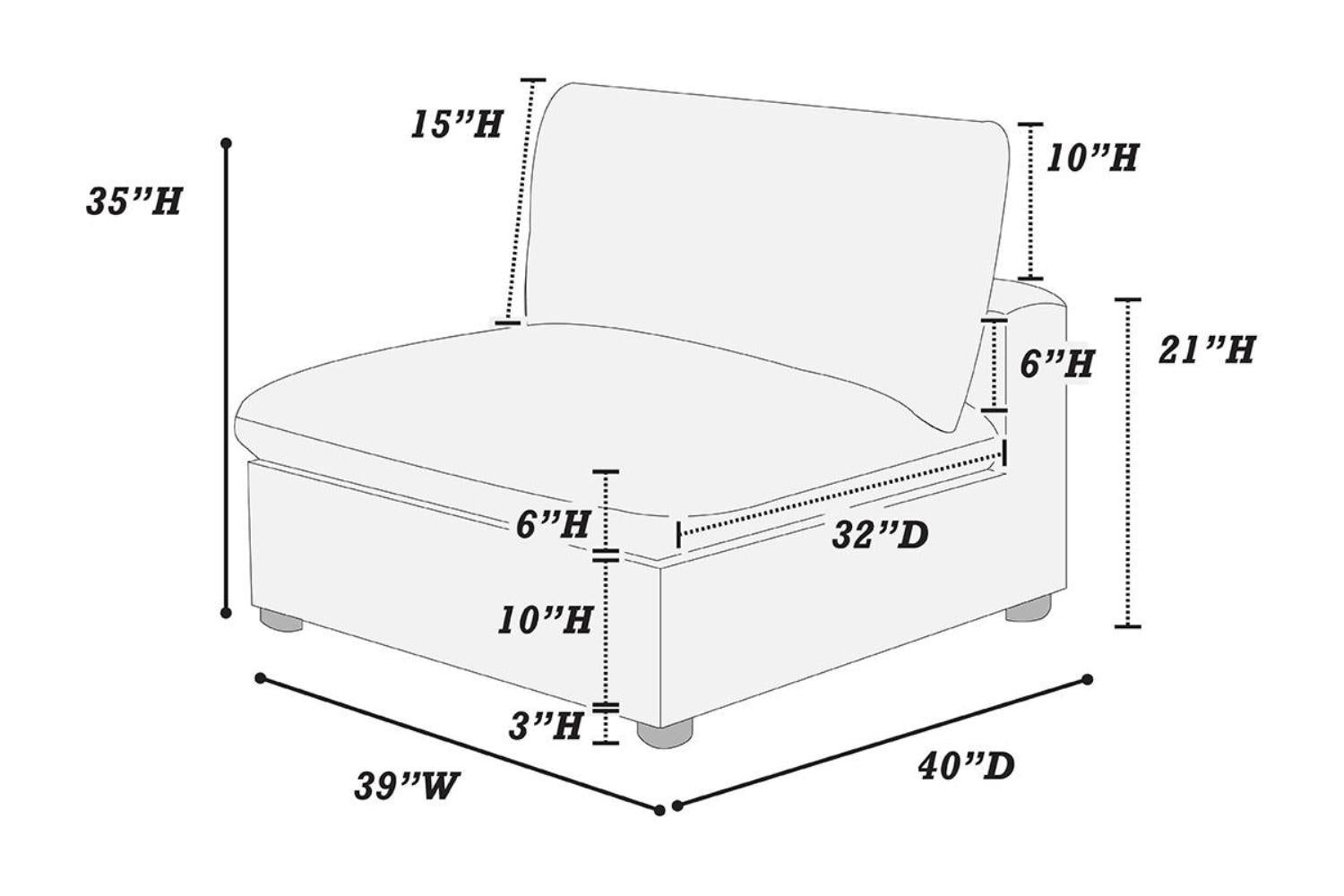 Dark Gray Color 6Pc Modular Sectional Set Corduroy Upholstery Couch 3X Corner Wedge 2X Armless Chairs 1X Ottoman Living Room Furniture Dark Gray Primary Living Space Cushion Back Contemporary,Modern