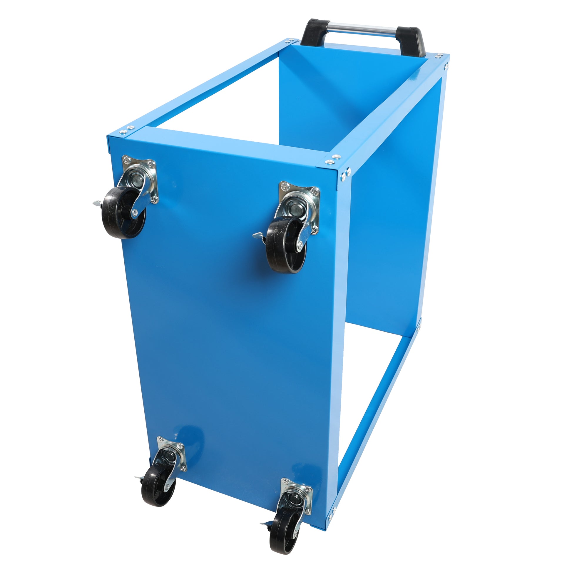 Tool Cart On Wheels, Heavy Duty Steel Utility Cart W Lockable Wheels, 400 Lbs Capacity Industrial Service Cart For Garage, Warehouse, Workshop Two Layer Bright Blue Blue Abs Steel Q235