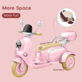 12V Kids Motorcycle, 3 Wheels 12V Kids Ride On Motorcycle With Mp3, Bluetooth, Headlight, Storage Box, Motorcycle For Kids Pink Pink Polypropylene