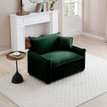 Comfortable Single Deep Seat Sofa With One Pillow, Suitable For Living Room And Bedroom, Club Multiple Occasions,Green Corduroy Green Corduroy 1 Seat