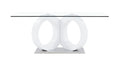 Marcus Dining Table White Stainless Steel