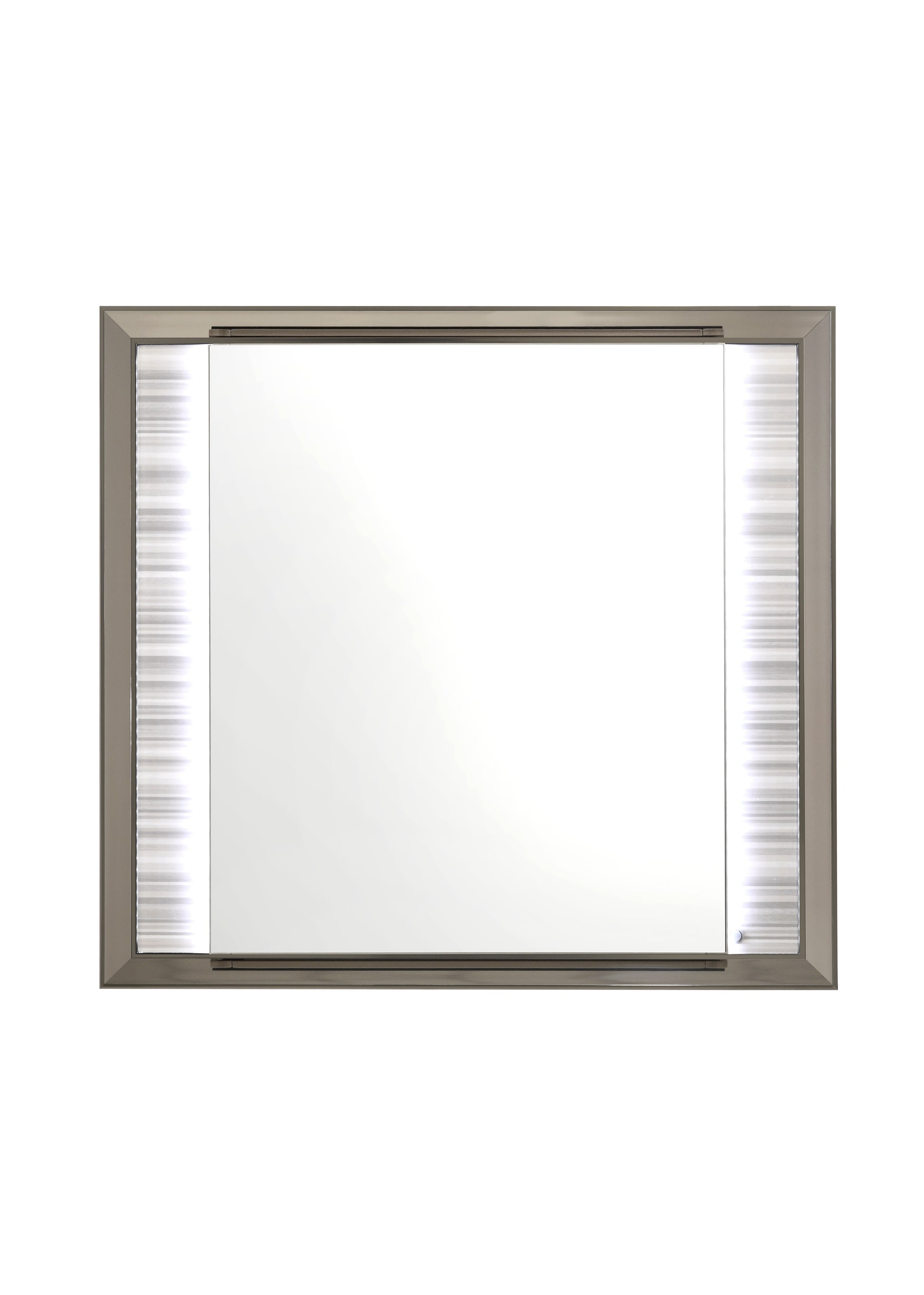 Star White Mirror With Led White Solid Wood Mdf