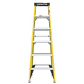 6 Fibreglass Step Ladder Series 300Lbs Yellow Fiberglass