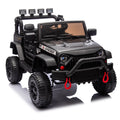 24V Kids Ride On Car W Parents Remote Control,400W Motor,Four Wheel Suspension,Adjustable Speed,Usb,Mp3,Music,Bluetooth,Large Display Screen,Power Display,Portable Handle,Safety Belt For Kids Aged 3 . Black 50 99 Lbs Polypropylene