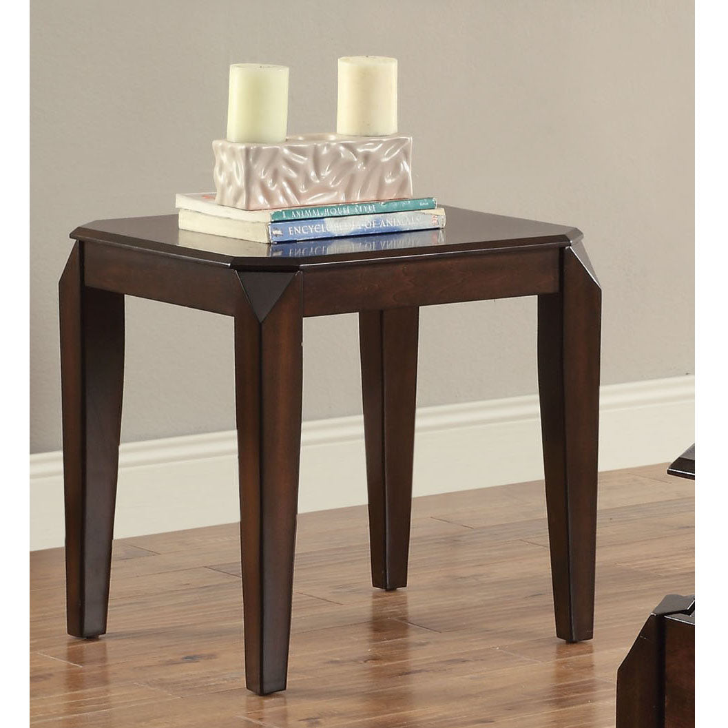Walnut End Table With Tapered Leg Walnut Primary Living Space Poplar Square Wood