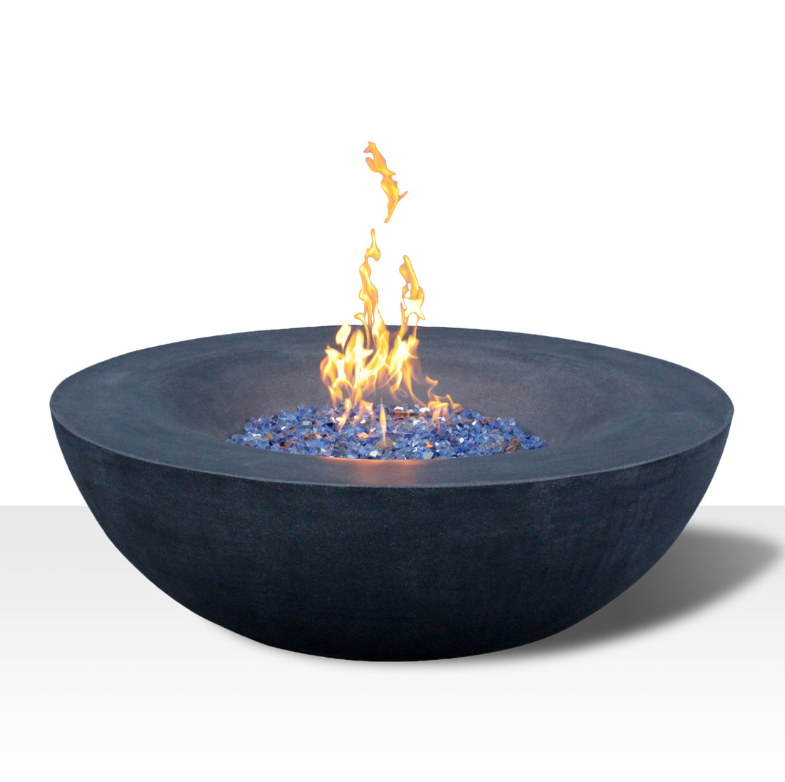 42 Inch Outdoor Concrete Propane Gas Fire Pit Bowl In Dark Gray Color Black Gray Garden & Outdoor American Design,Contemporary,Luxury,Modern Fiberglass Concrete