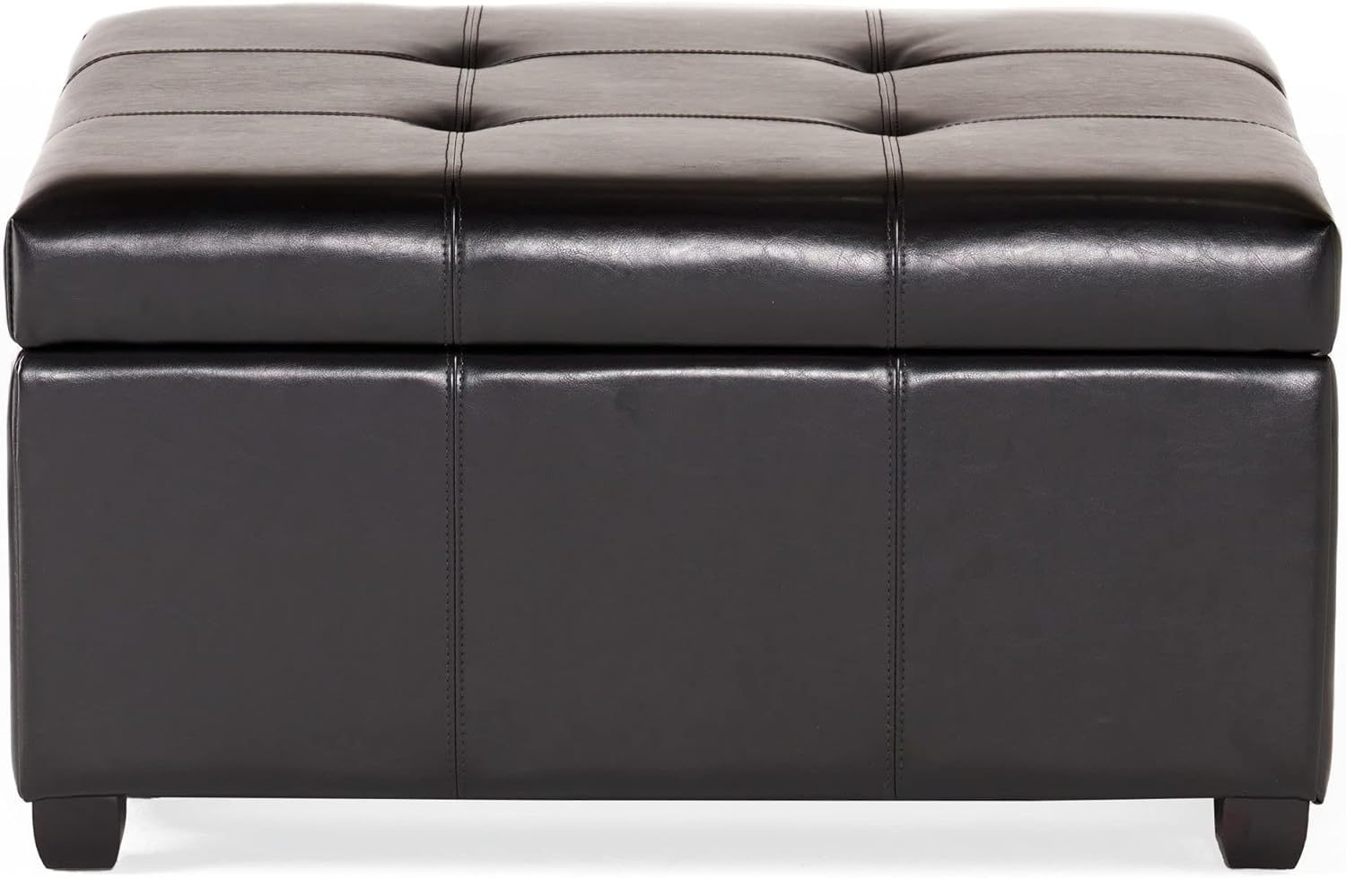 Carlsbad Storage Ottoman Espresso Leather