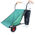 Collapsible Wheelbarrow 176 Lbs Folding Yard Garden Wheelbarrow Foldable Lightweight Gardening Heavy Duty Oxford Cloth Green Lawn Cart For Grass, Leaf, Garden Supplies, 10