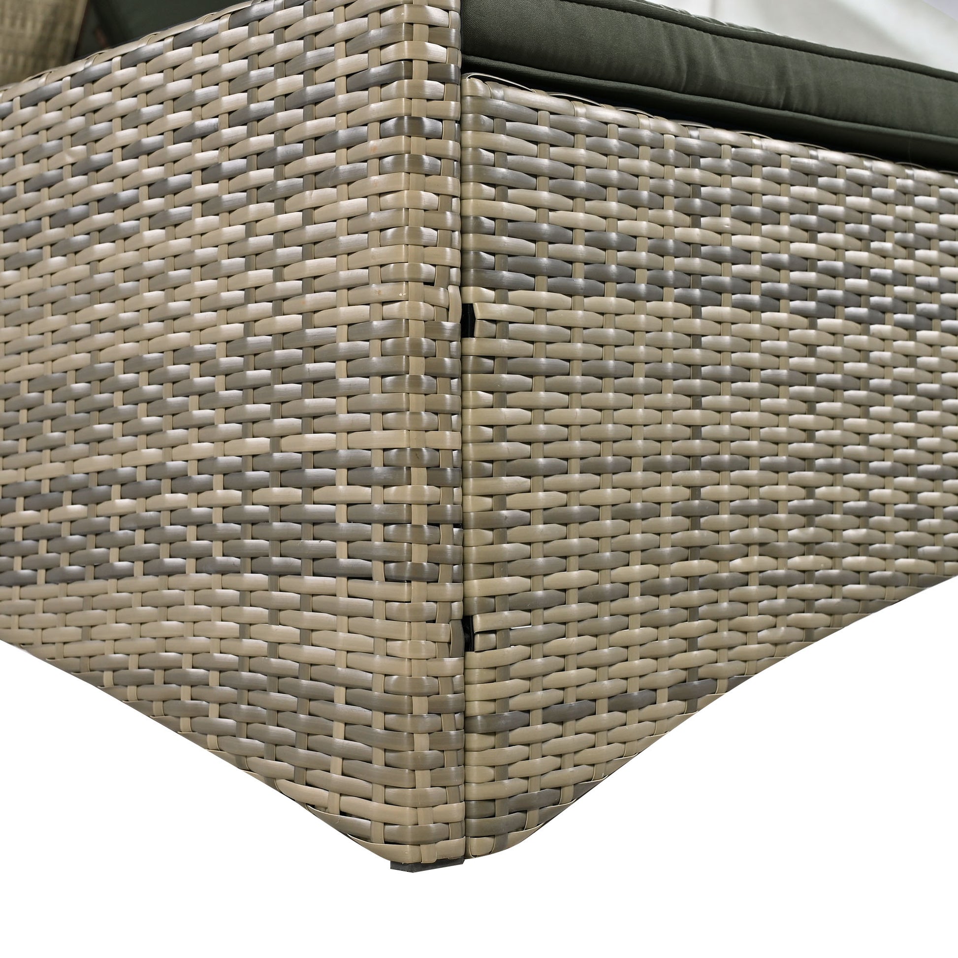 Patio Daybed Outdoor Daybed Outdoor Rattan Sun Lounger With Shelter Roof With Adjustable Backrest, Storage Box And 2 Cup Holders For Patio, Balcony, Poolside,Grey Yes Grey Seats 2 Water Resistant Frame Water Resistant Cushion Garden & Outdoor Sectional