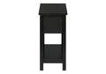 Accent Table, 2 Tier, End, Lamp, Nightstand, Side Table, Narrow, Small, Storage Drawer, Bedroom, Black Veneer, Transitional Black Mdf