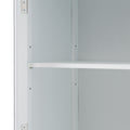 Tall Bathroom Storage Cabinet With Glass Doors, Free Standing, Two Drawers, And Adjustable Shelves, Mdf Board, Painted White Perfect For Displaying Your Favorite Items 2 White 2 4 Adjustable Shelves Bathroom Freestanding Partice Board Mdf Pine Wood