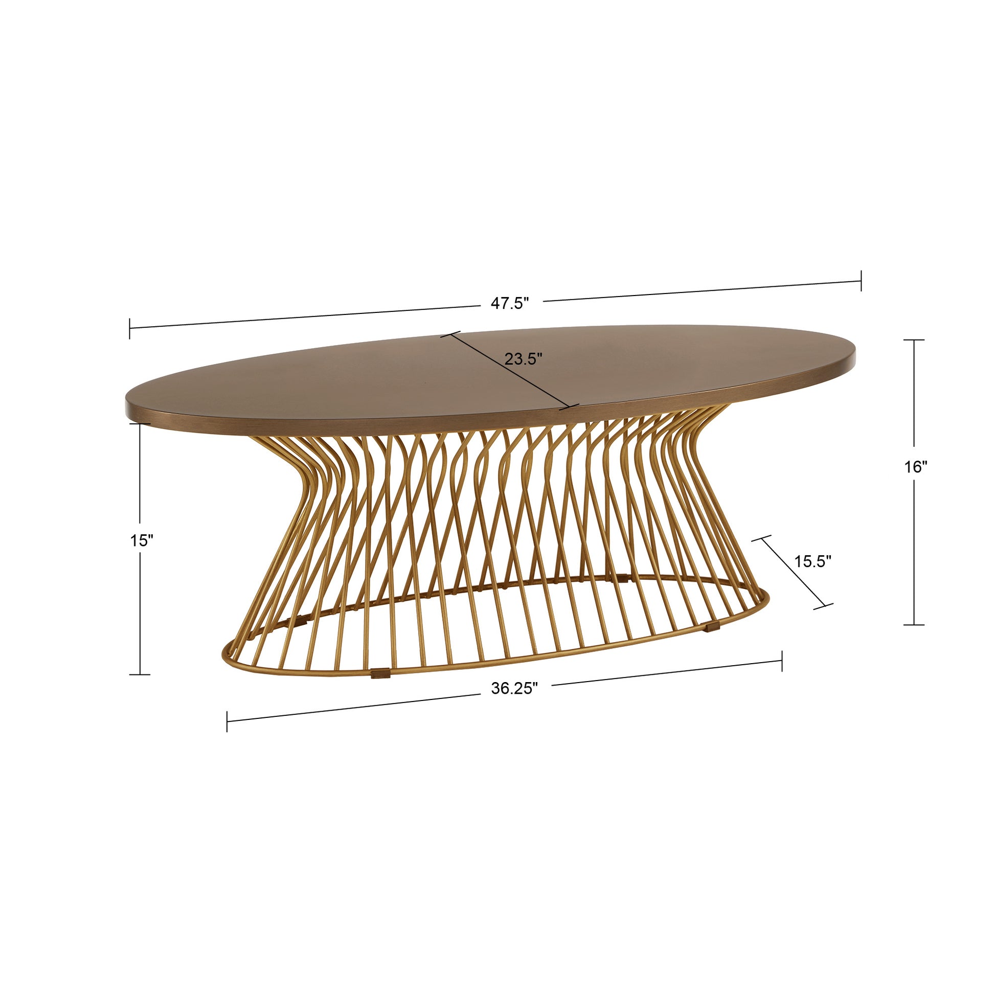 Mercer Coffee Table Bronze Solid Wood