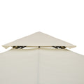 Outsunny 9.8' X 9.8' Gazebo Replacement Canopy, 2 Tier Top Uv Cover For 9.84' X 9.84' Outdoor Gazebo Models 01 0153 & 100100 076, Cream White Top Only White Polyester
