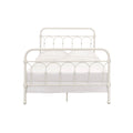 Citron White Finish Full Bed White Metal