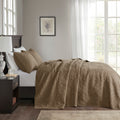 Reversible Bedspread Set Mocha Queen Mocha Cotton