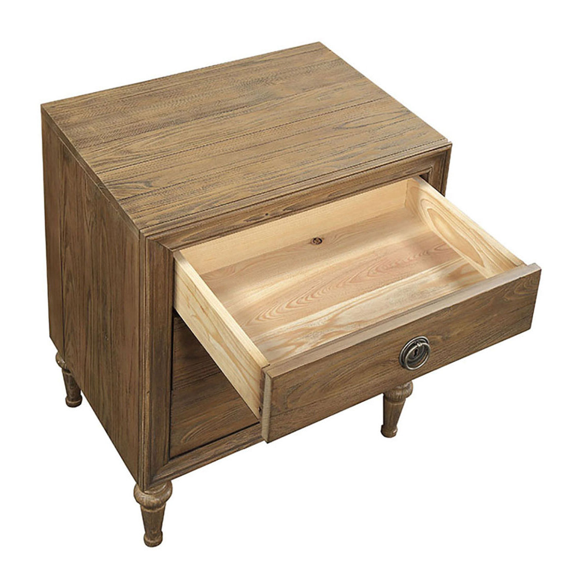Reclaimed Oak Nightstand With 3 Drawer Oak 3 Drawers Bedroom Rectangle Drawers Oak Wood