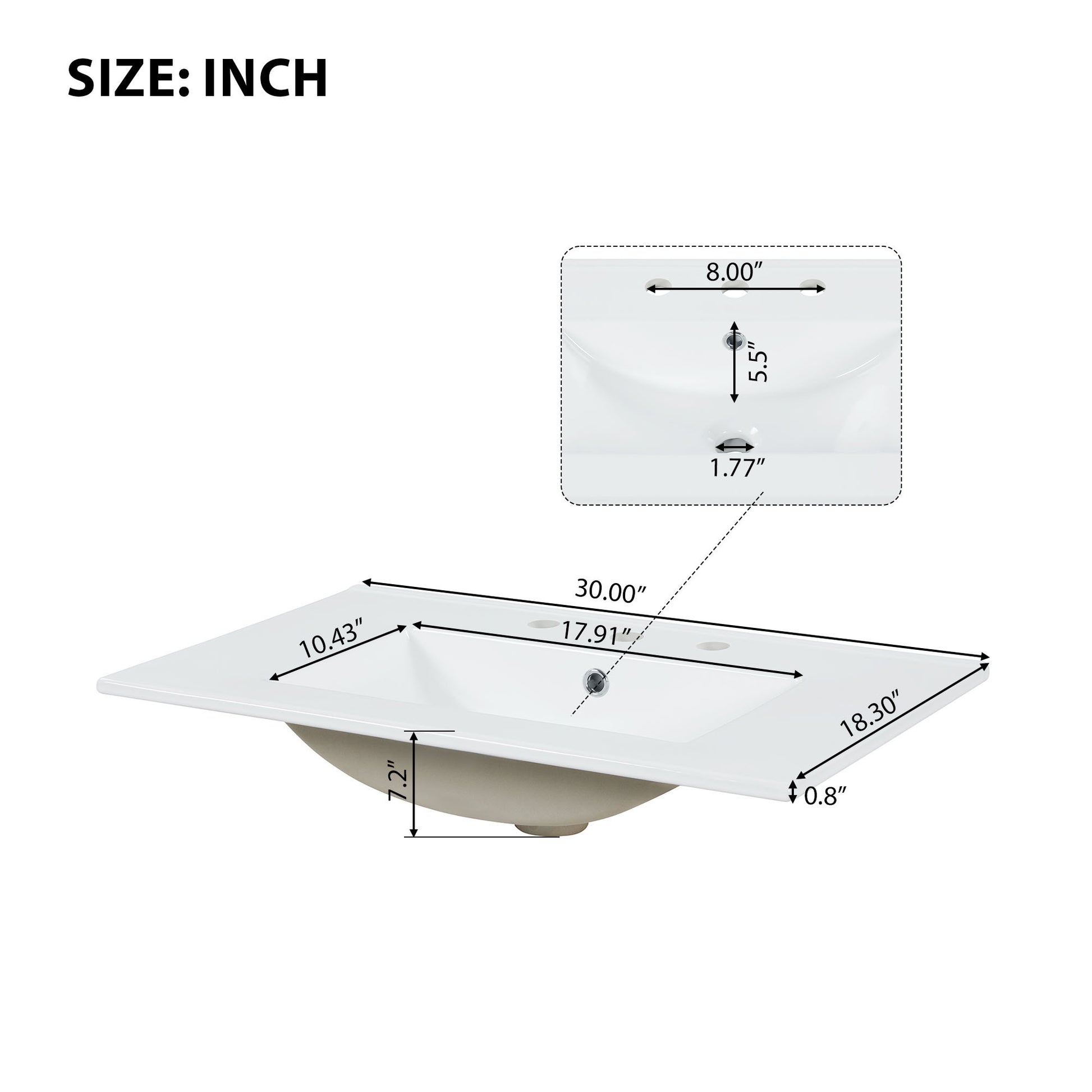 30" Bathroom Vanity With Sink, Multi Functional Bathroom Cabinet With Doors And Drawers, Solid Frame And Mdf Board, Green Green Solid Wood Mdf