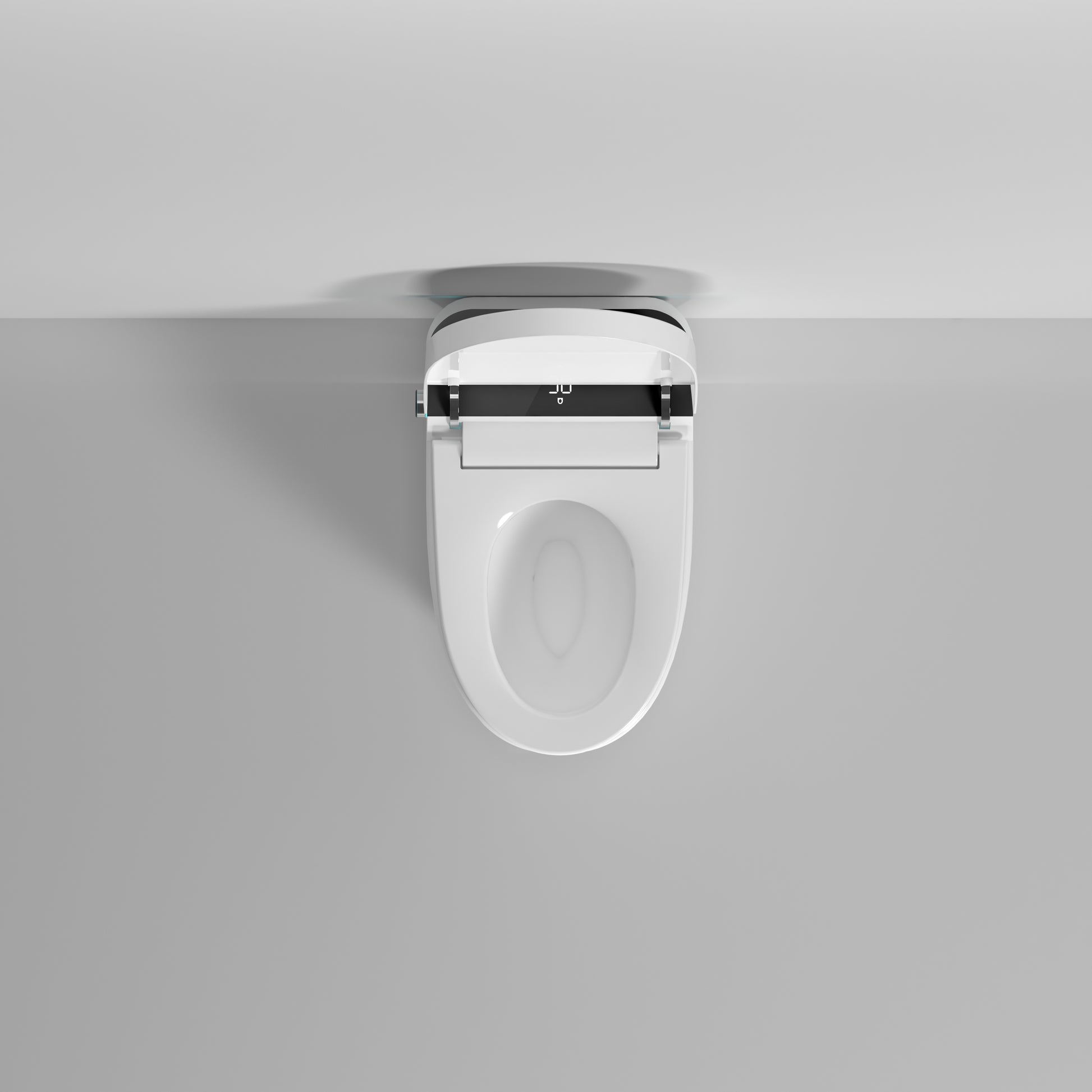 Modern Smart Toilet With Bidet Seat Built In, Intelligent Toilet Auto Open Close Seat, Foot Sensor, Led Display,Night Light, Warm Water & Dryer,White White Bathroom Modern Porcelain