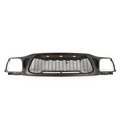 Front Grille Fits For Tacoma 2001 2002 2003 2004 With Light Letters Matte Black Radiatormesh Matte Black Abs