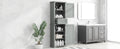Tall Bathroom Storage Cabinet, Freestanding Storage Cabinet With Drawer And Adjustable Shelf, Mdf Board With Painted Finish, Grey Old Sku:Wf312727Aae Grey Mdf