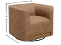 Brella Brown Swivel Accent Chair Brown Foam Engineered Wood