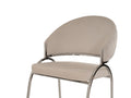 Ruby Modern & Contemporary Style Chair Made With Metal & Steel Legs In Beige Color Beige Primary Living Space Contemporary Plush Metal