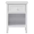 White Nightstand With Drawer White 1 Drawer Bedroom Rectangle Rustic Drawers Wood