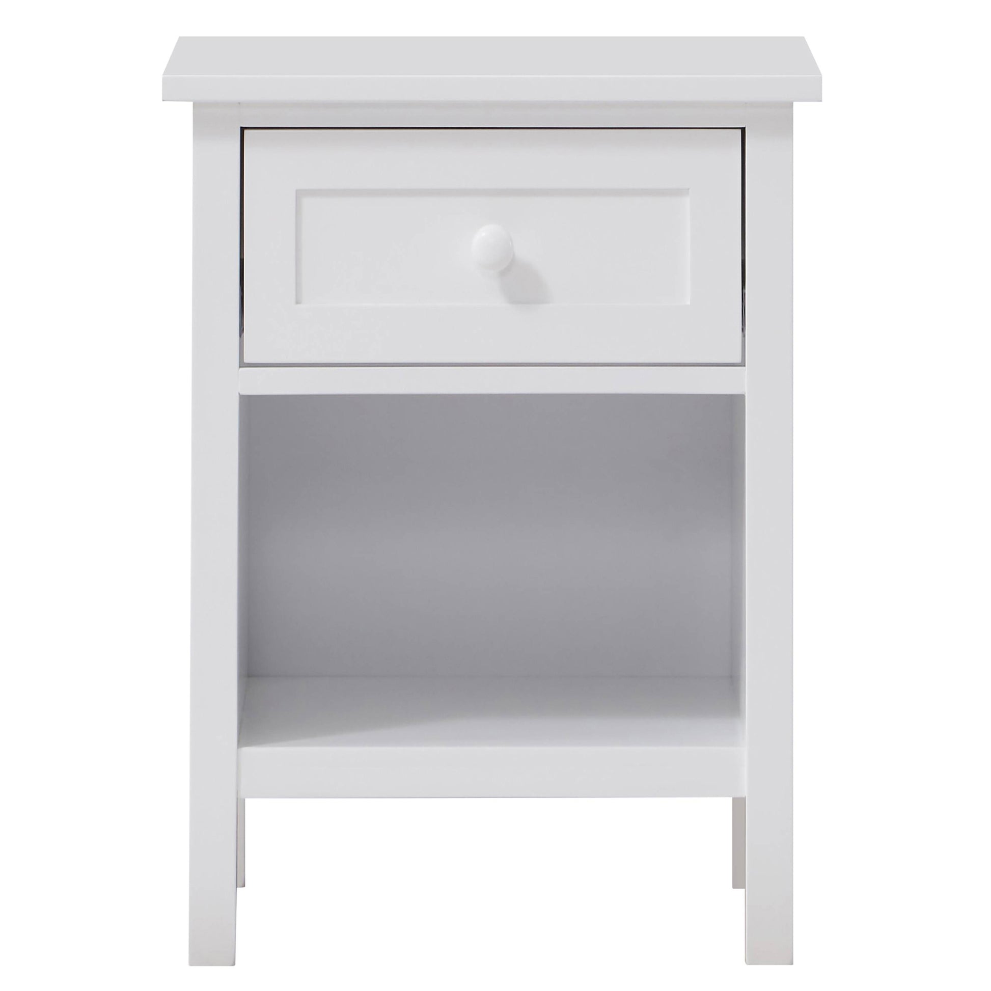 White Nightstand With Drawer White 1 Drawer Bedroom Rectangle Rustic Drawers Wood