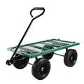 Green Solid Wheels Wagon Cart Solid Wheels Tools Cart Wagon Cart Garden Cart Trucks Make It Easier To Transport Firewood Green Metal