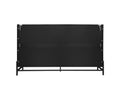 Carved 4 Door Sideboard ,Sideboard Buffet Cabinet With Storage ,Storage Cabinet With Adjustable Shelf For Living Room,Bedroom ,Diningroom Black Modern Mdf