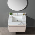 31 Inch Marble Vanity Top, Bathroom Vanity Top With Undermount Rectangular Middle Sink And 4