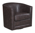 Little Brown Swivel Accent Chair Brown Foam Engineered Wood