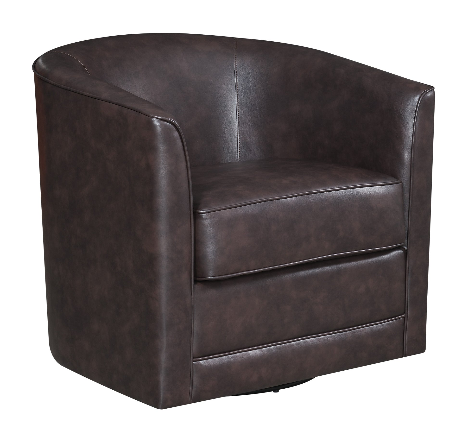 Little Brown Swivel Accent Chair Brown Foam Engineered Wood
