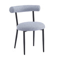 Dining Chair Set Of 2 Grey Fabric