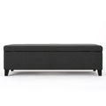 Hartford Storage Ottoman Dark Gray Fabric