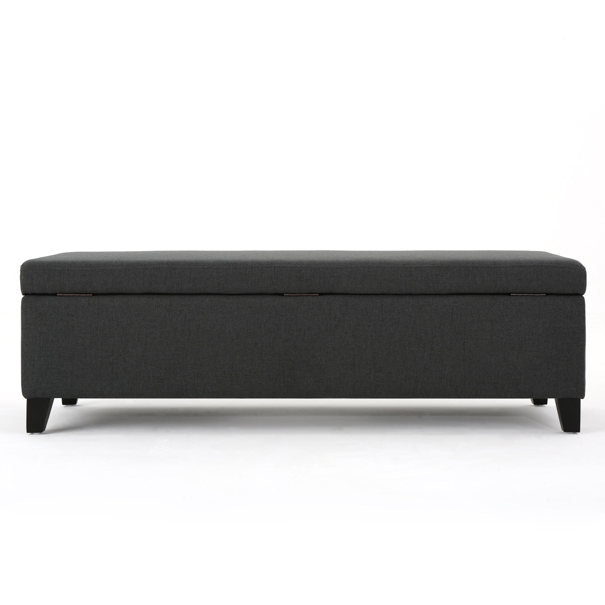 Hartford Storage Ottoman Dark Gray Fabric