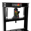 Hydraulic 12 Ton H Frame Garage Floor Adjustable Shop Press With Plates, 12T, Black Black Steel