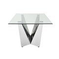 Clear Glass With Polished Stainless Steel Base 78